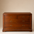 Cómoda madera de cerezo 4 cajones 130x55x80