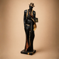 Hombre argentino 40cms. decorada c/materiales preciosos porcelanas Galos /oro