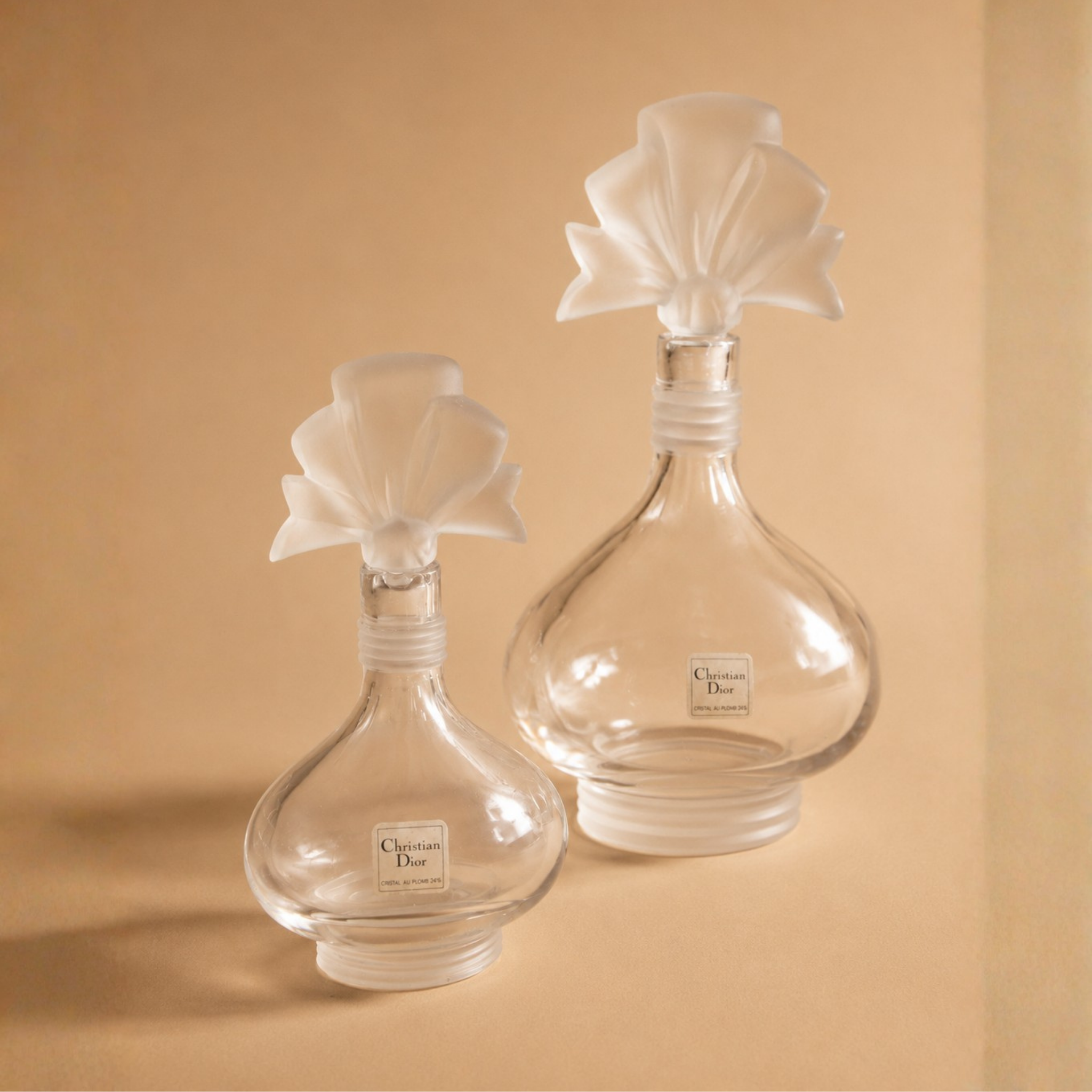 Juego perfumadores de cristal decorativos
