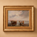 Pescadores firmada "J Llull" 90x75