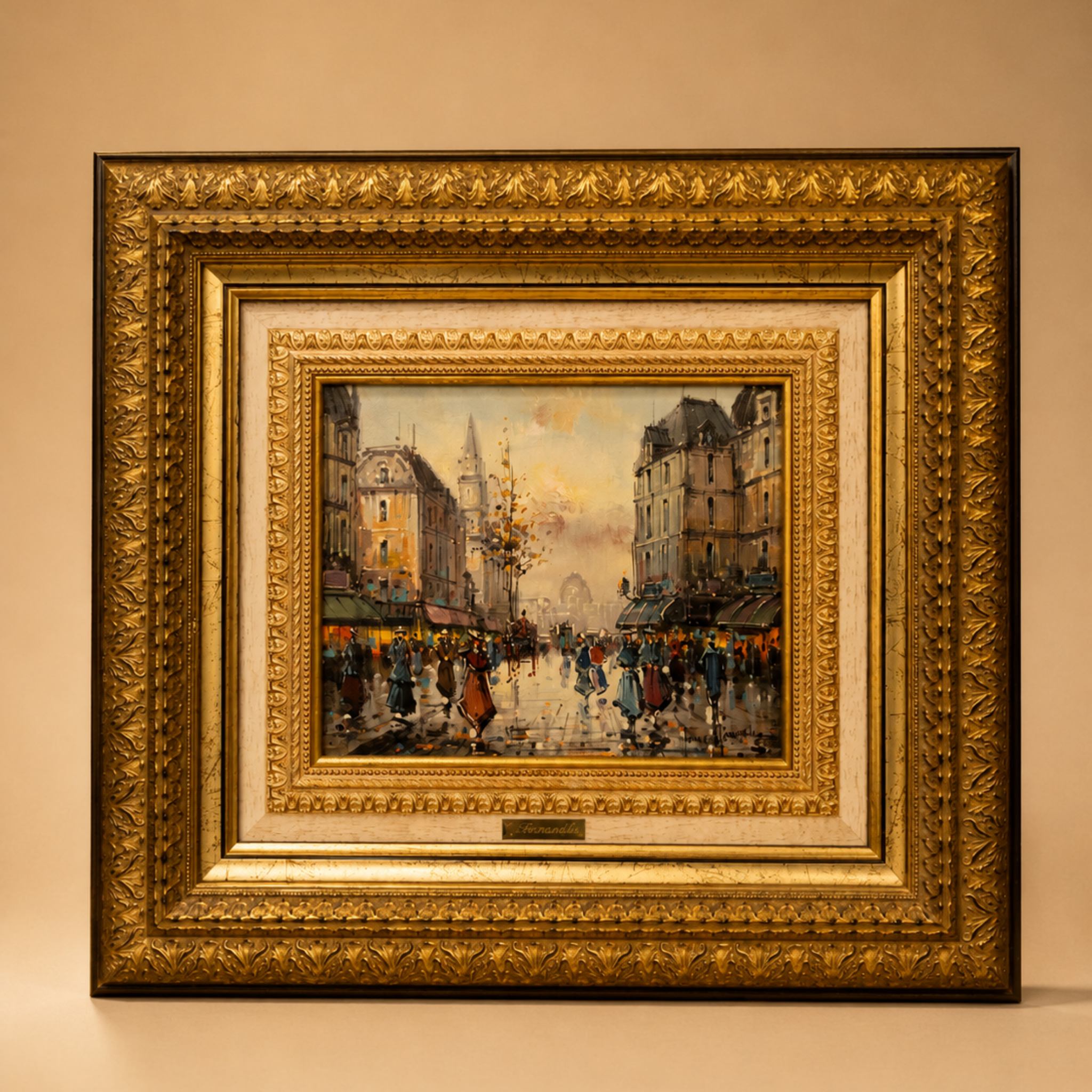 Cuadro parisino montmatre Pintor J.Hernandez 45x45