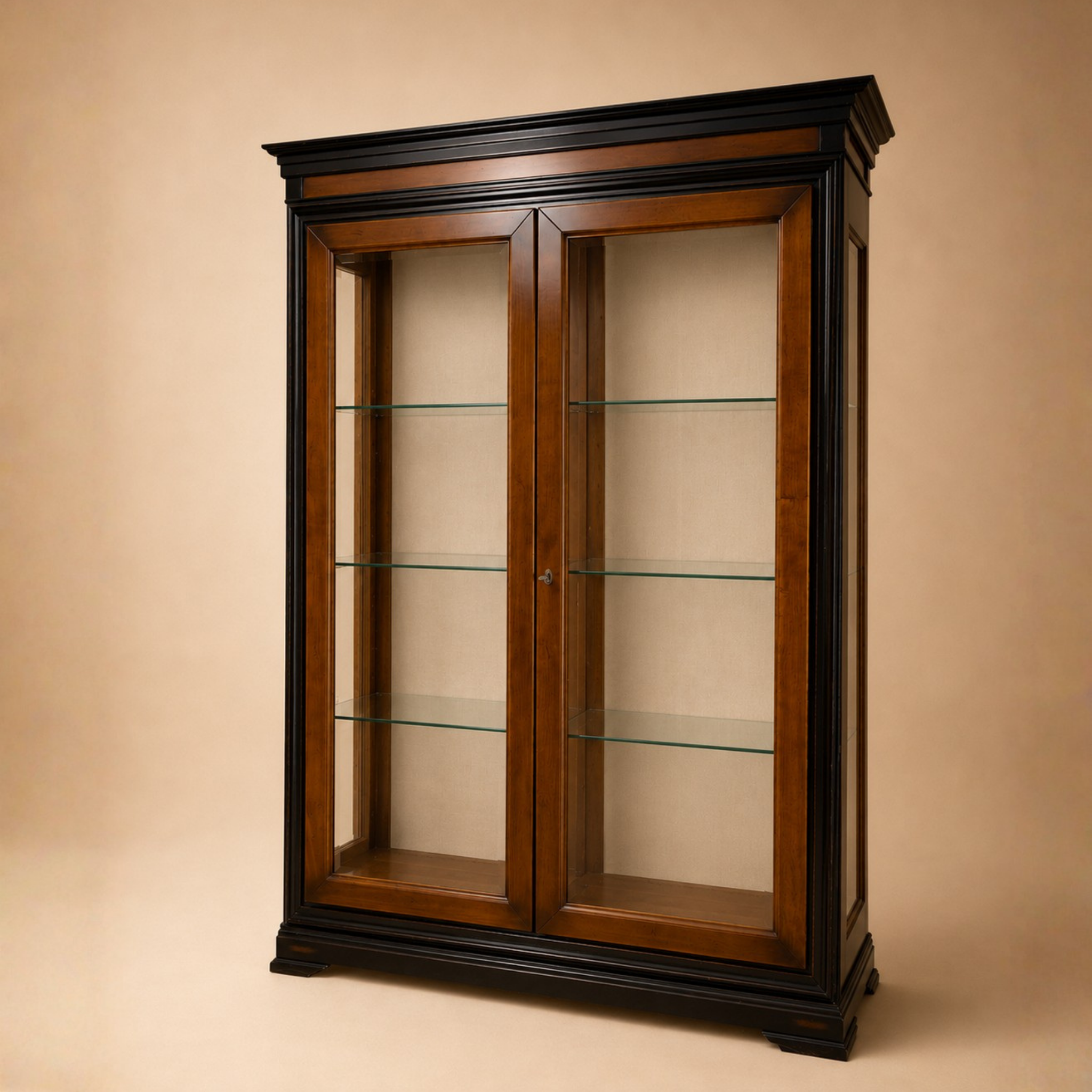 Vitrina italiana bicolor barnizada a mano 150x45x205
