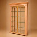 Vitrina de madera decapada en rosa 120x40x200h