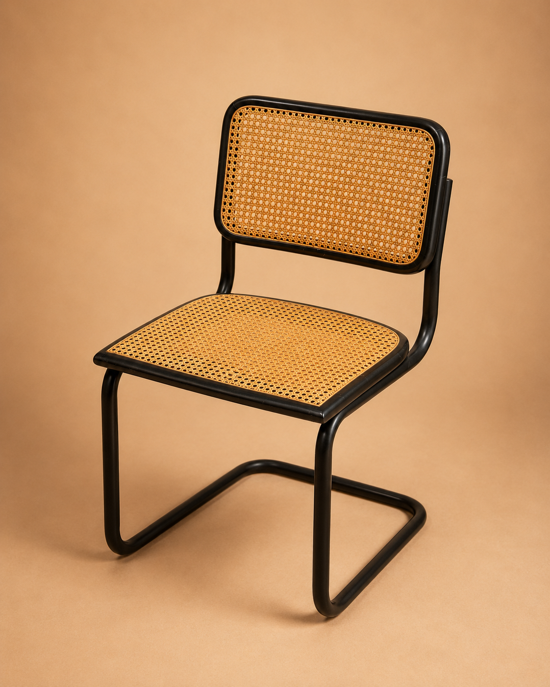 Silla de ratán y metal