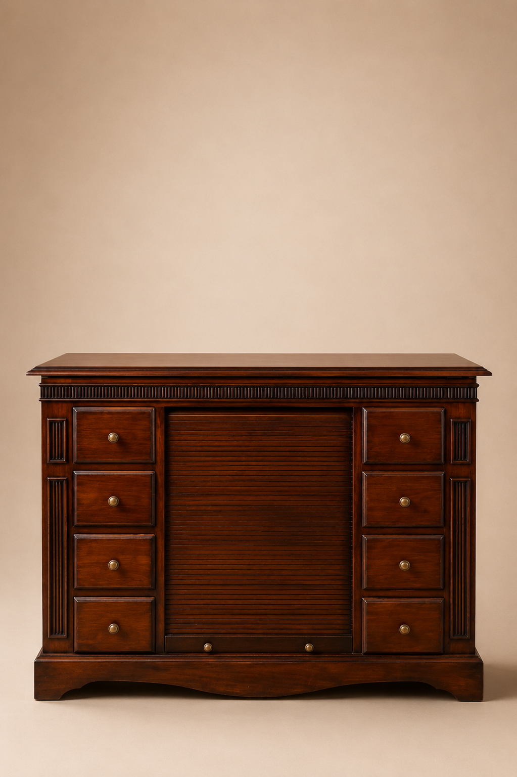 Mueble auxiliar T.V. Macizo cajones y persiana 108x45x90