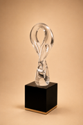 Escultura artística "Raíces" de 40cms. Artesanía de cristal