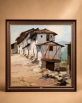 Cuadro paisajístico enmarcado