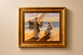 Mujeres en el mediterráneo firmado por Fandos de la escuela "Sorolla" 105x90