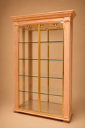Vitrina italiana acabado envejecido barnizada a mano 150x45x205